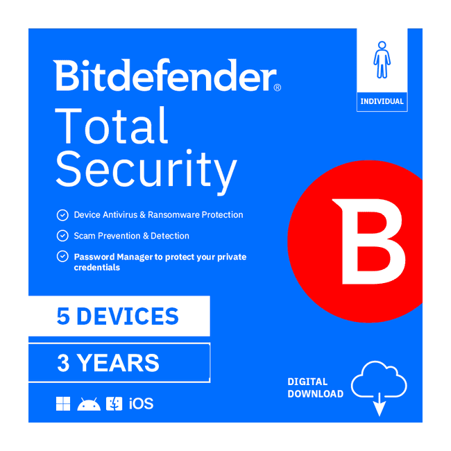 Bitdefender Total Security license card